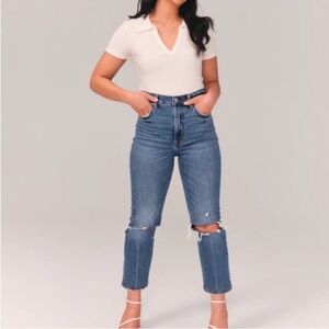 Abercrombie & Fitch The Ankle Straight Ultra High Rise